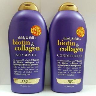 ✨set bộ dầu xả - dầu gội biotin&collagen tím 577ml ✨