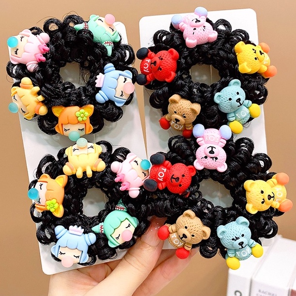 GG Cặp Búi Tóc Giả Gắn Sticker Cute Cho Bé Giao Mẫu Ngẫu Nhiên - Dumi Shop
