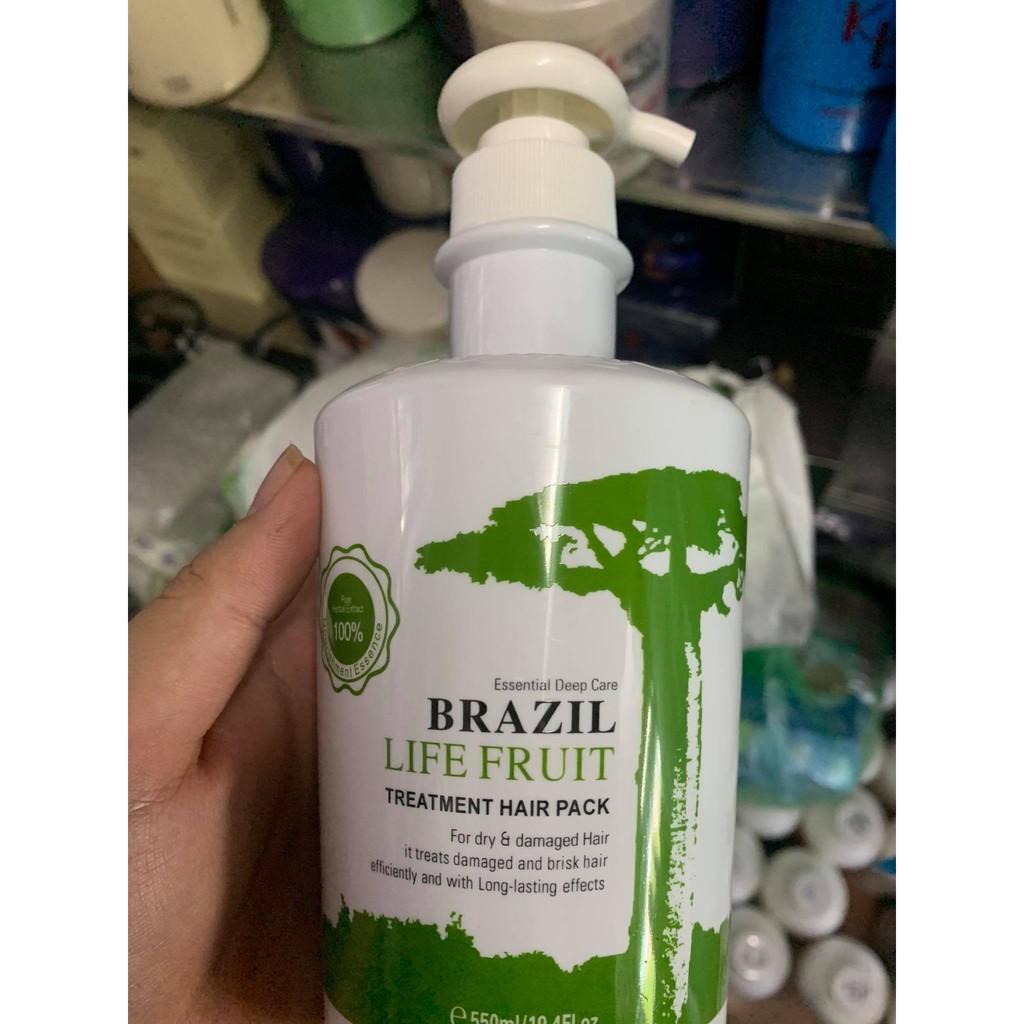 KEM HẤP DẦU PHỤC HỒI TÓC HƯ TỔN NẶNG BRAZIL LIFE FRUIT 550ML