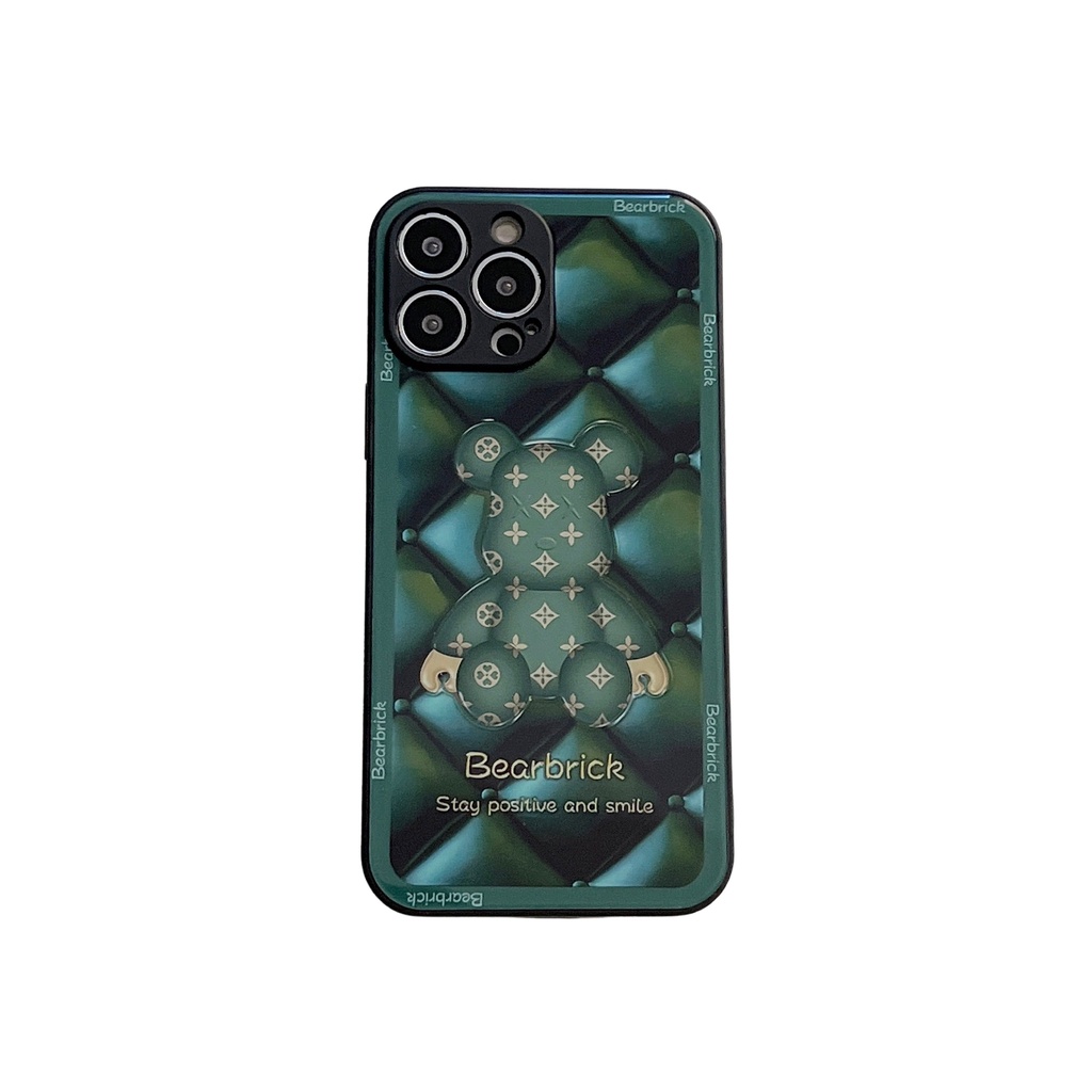 Ốp Điện Thoại Kính Cường Lực Hình Gấu Cho Iphone 13 12 11 Pro Max X XSmax XR 8 7 Plus
