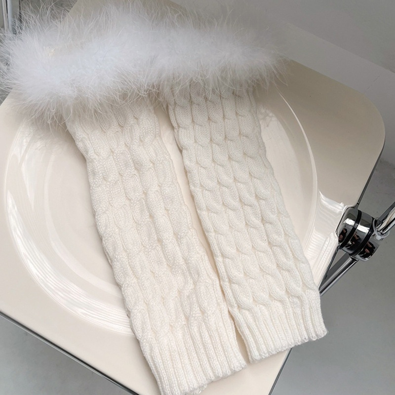 Youyo Vớ Dệt Kim Giữ Ấm Chân Mùa Đông Kẻ Sọc Phong Cách JK Thời Trang Cho Nữ St