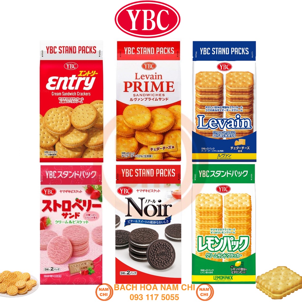 Bánh Quy Kẹp Kem YBC Thơm Béo Có Đủ Các Vị - Nhật Bản