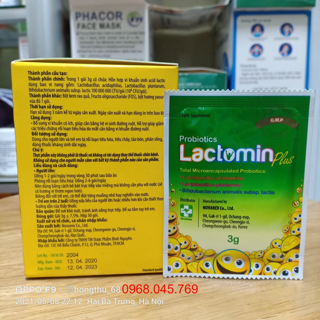 Men vi sinh Probiotics Lactomin Plus hộp 30 gói