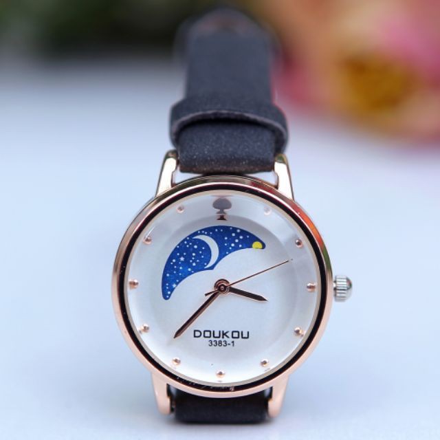 Đồng hồ nữ DOUKOU 66993 dây da mặt tròn Bán lẻ giá sỉ
