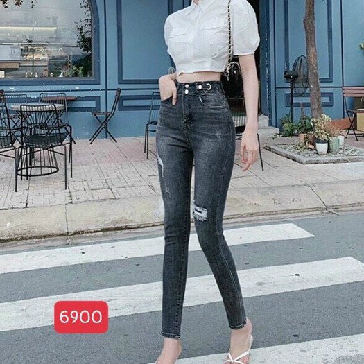 Quần jean nữ chất co giãn, quần bò nữ cạp cao nhiều mẫu PN ms8032
