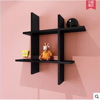 Kệ Sách Treo Tường Thời Trang Hình Dấu Thăng Gỗ Lõi Xanh Chống Ẩm CAo Câp + Tặng Phụ kiện Lắp Đặt.