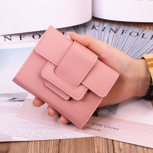 Ví ngắn màu trơn xinh xắn dành cho nữ