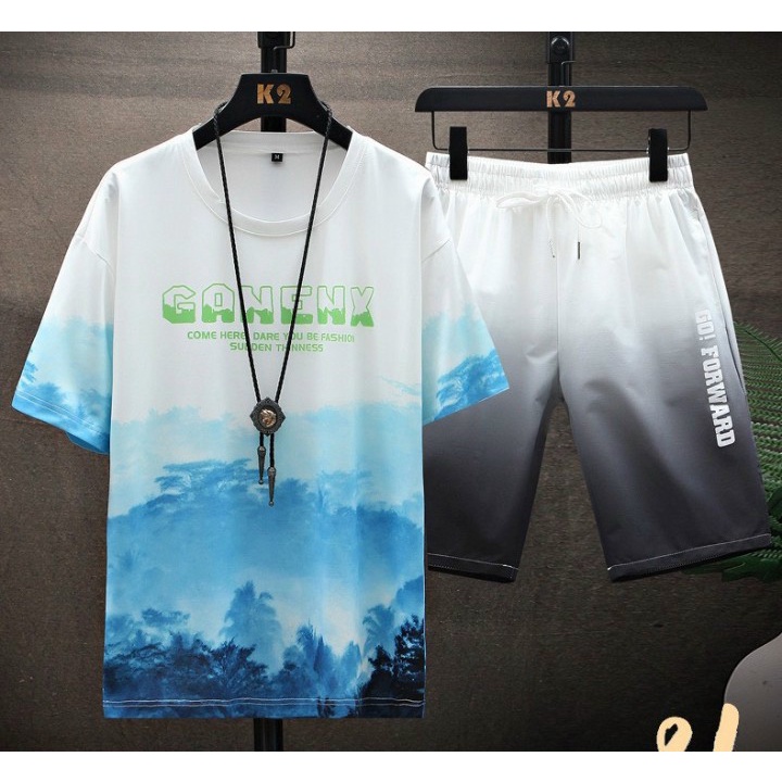 ⚡ GIÁ RẺ ⚡ Bộ thể thao nam nữ SIÊU ĐẸP chất vải thun lạnh co giãn thoải mái form tôn dáng Chữ GANENX cực đẹp