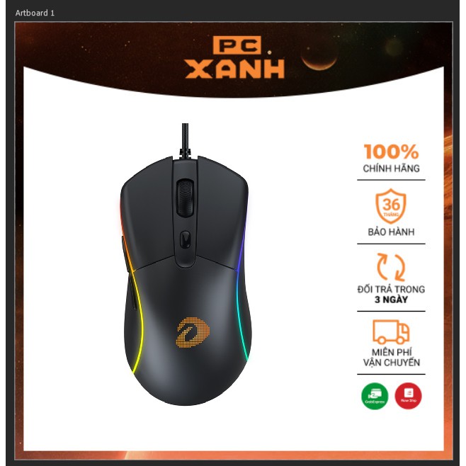 Chuột máy tính Dareu A960s Black,chuột Gaming chính hãng Dareu bảo hành 24 tháng