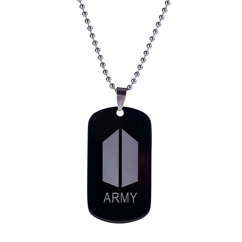 Dây chuyền mặt hình in tên các thành viên nhóm BTS