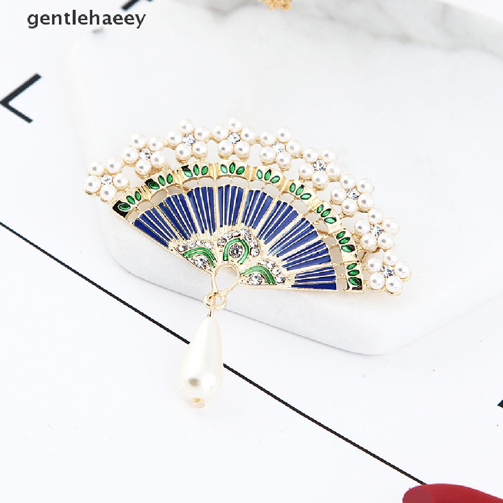 Gent Trâm Cài Áo Tráng Men Đính Ngọc Trai Giả Vintage Quyến Rũ Cho Nữ Phù Hợp Với Khăn Choàng Broa