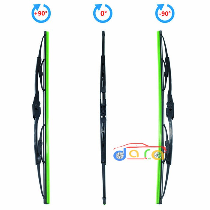 Cần gạt mưa ô tô Silicone 3 khúc chính hãng Nano Wiper Cao cấp, nhiều kích thước