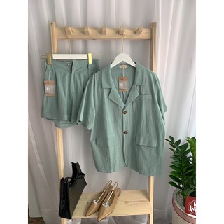 [Sẵn-Ảnh Thật] Set blazer 2 màu pastel siêu đẹp
