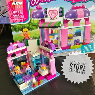 Lego Friend Peizhi 0374 Lắp Ráp Tiệm Bánh Của Emily & Sally ( 196 Mảnh )