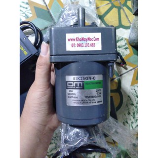 Motor hộp số giảm tốc 25w 220vol, đảo chiều, tặng nhông đầu trục, tiết kiệm điện năng