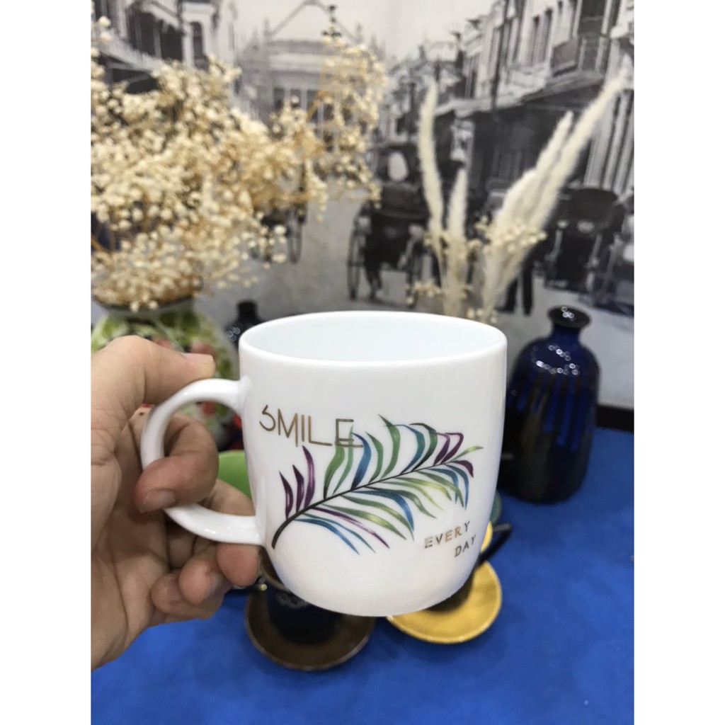 TÁCH CAFF, LY CAFE, LY CAPUCHINO, LY CÓ ẢNH DECAN, CỐC TRÀ SỮA, TÁCH SỨ TRÀ ĐÁ BÁT TRÀNG, CỐC ĐÁNH RĂNG