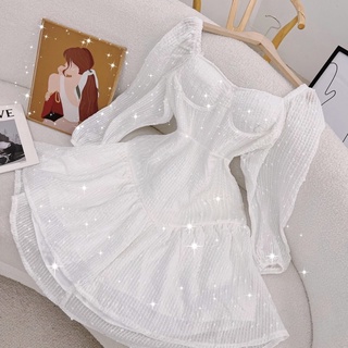 [HOT] Đầm Trắng Ren Đuôi Cá 🦋FREESHIP🦋