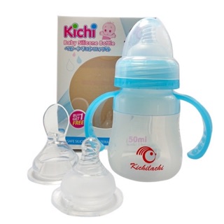 Combo 5 bình thìa sillicon, bình sữa sillicon