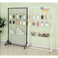 Khung lưới có chân ( loại bánh xe) - ( loại không chân) treo phụ kiện 0.5X1M4 [ FREE SHIP-RẺ] tặng 10 móc cài lưới