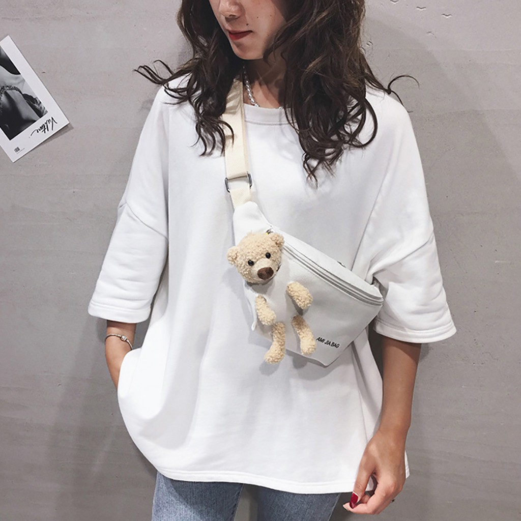 Túi Đeo Chéo Gấu Thời Trang Nam Nữ Hàn Quốc Unisex Cao Cấp