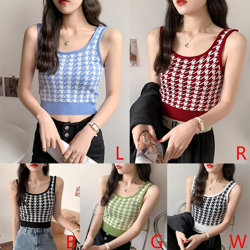 Áo Hai Dây Dệt Kim Thiết Kế Quyến Rũ Cho Nữ