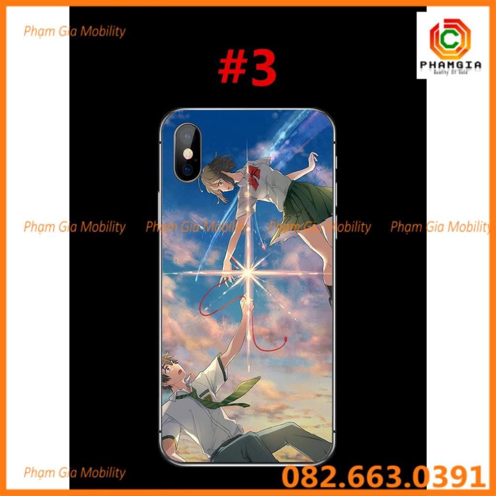 Ốp lưng iphone kính tráng gương x xr xs xsmax hình đẹp, nhiều mẫu anime