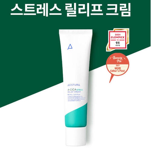 AESTURA A-CICA Stress Relief Cream 60mL K beauty moisturizer for skin