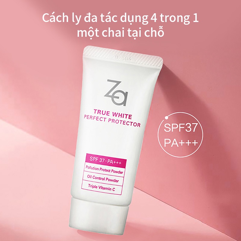 Kem lót trang điểm ZA BB chống nắng SPF 37 PA++ dưỡng trắng sáng da kiềm dầu đa năng 30g