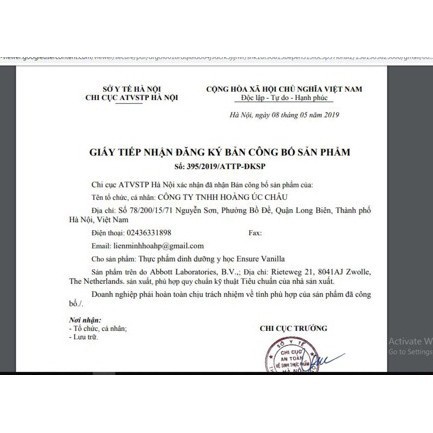 Sữa Ensure Úc 850g Chất Lượng Đảm Bảo Chính Hãng