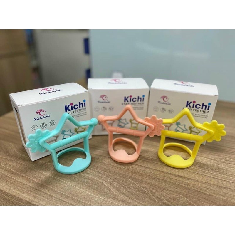 Gặm Nướu Cho Bé Kichilachi Hình Ngôi Sao, Chất Liệu Silicon An Toàn Cho Bé