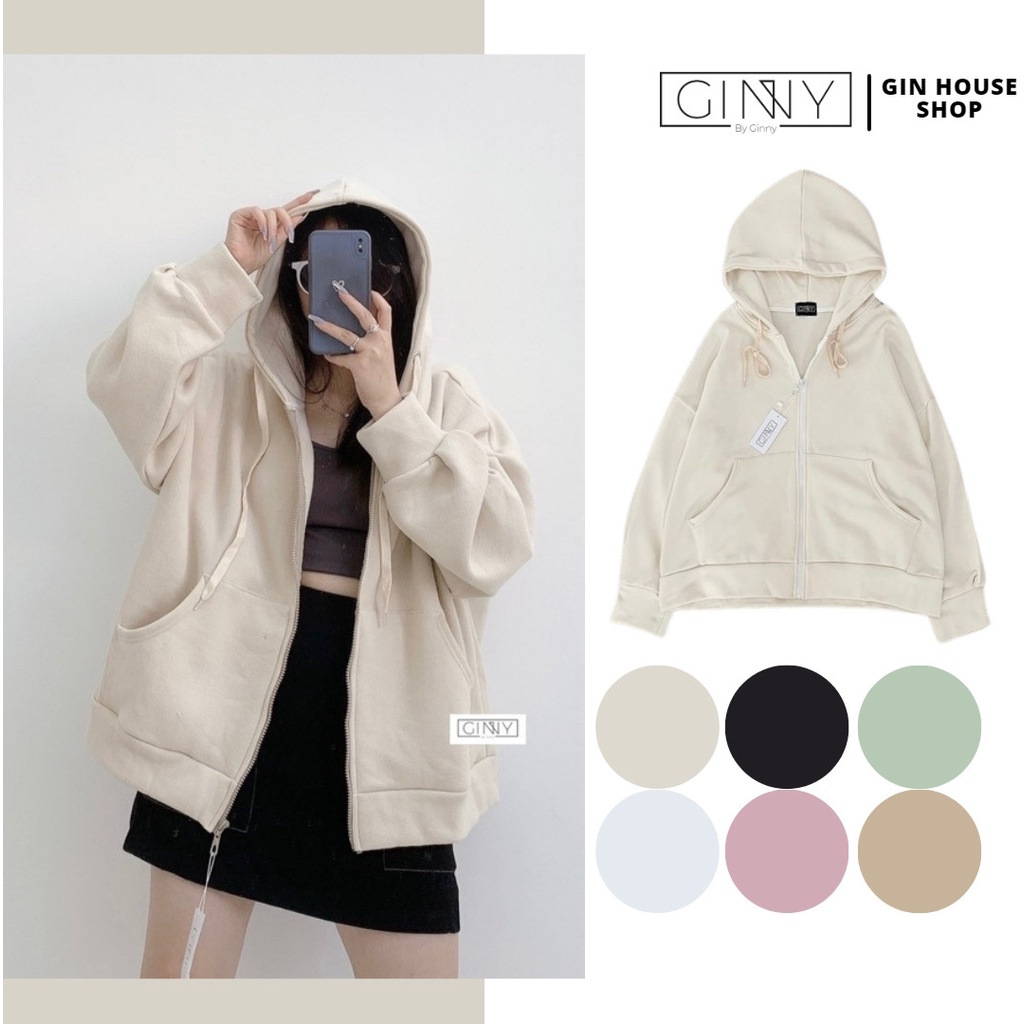 Áo Khoác Nỉ Mira 1 Lớp Dày Dặn | Có Nón Form Rộng | Phong Cách Hàn Quốc | HotTrend 2021 | GinHouse Shop