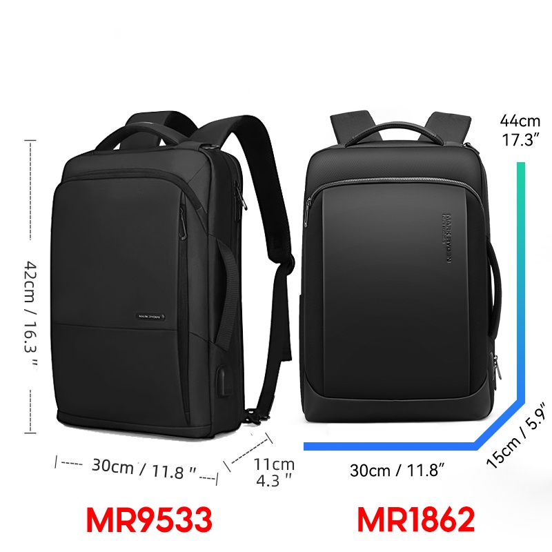 Ba lô đựng laptop 15.6 inch MARK RYDEN 3 chiều kích cỡ lớn thời trang cho nam