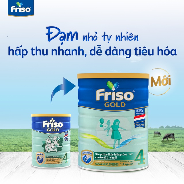 [HSD T1-2024] [Mẫu Mới] Sữa Bột Friso Gold 4 Hộp 1,4kg