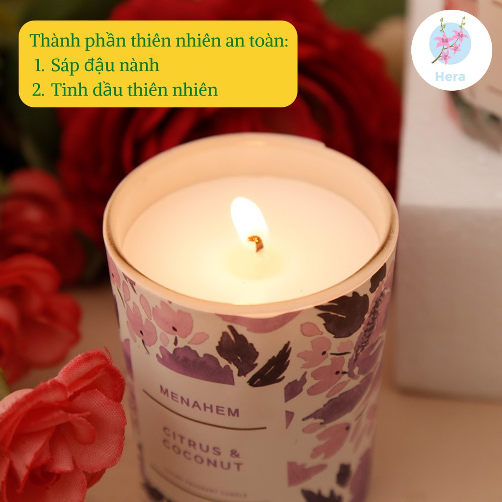 Set Nến Thơm Candle Cup Thơm Phòng Giá Rẻ Sáp Nến Thiên Nhiên Khử Mùi Thư Giãn Menahem 50g NEN10