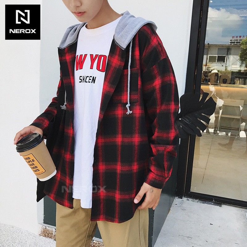 Áo khoác sơ mi caro NEROX phong cách street wear, áo sơ mi unisex – NER - AKC - 319 | BigBuy360 - bigbuy360.vn