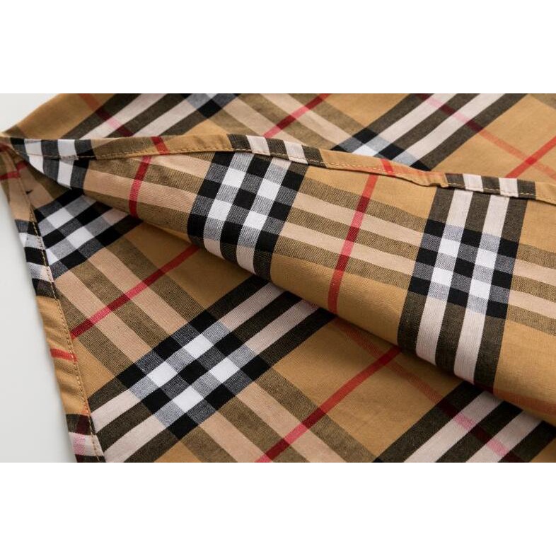 Áo Sơ Mi cotton Tay Dài In Hoạ Tiết Burberr Thời Trang Dành Cho Nam Và Nữ