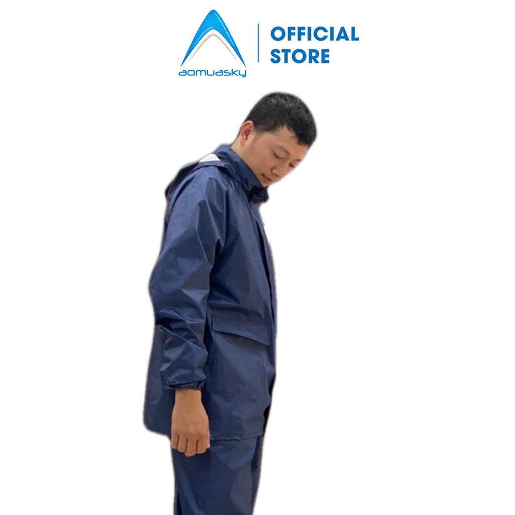 Áo mưa bộ cao cấp nhập khẩu siêu nhẹ siêu bền hai lớp SKY SB023