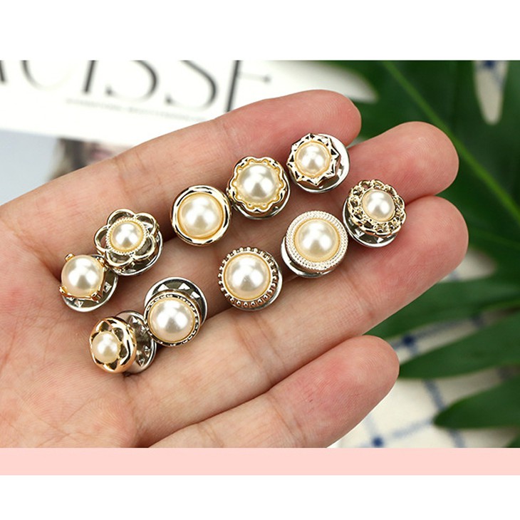 Sét 10 ghim khuy cài áo cao cấp xuất Nhật