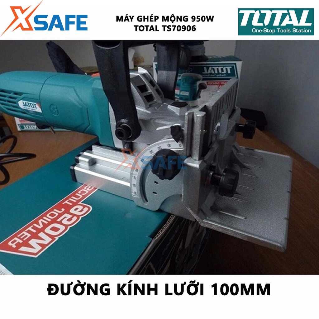 Máy ghép mộng 950W TOTAL TS70906 công suất 950W, đường kính lưỡi 100mm, kèm 15 miếng ghép - [XSAFE]