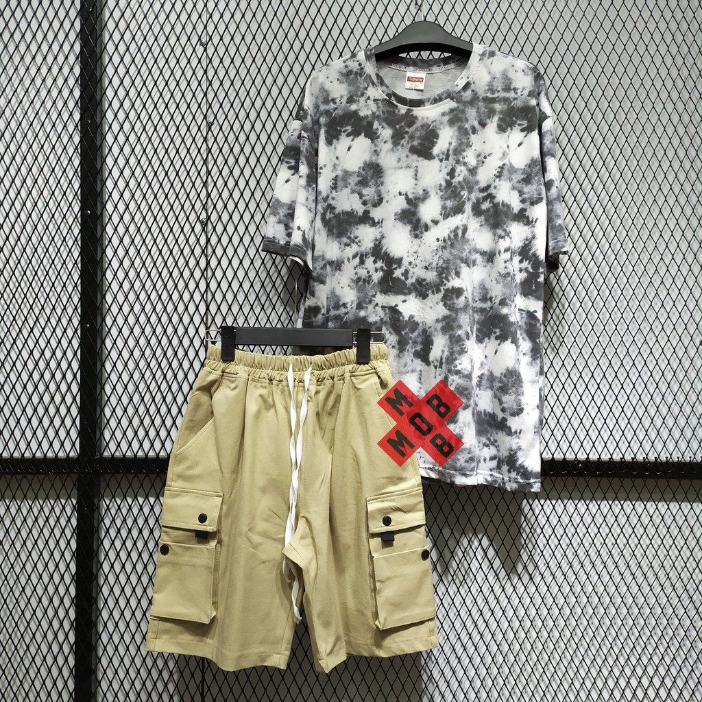 Quần short kaki nam ⚜️FREESHIP⚜️ túi hộp lưng thun co dãn Black Button | BigBuy360 - bigbuy360.vn