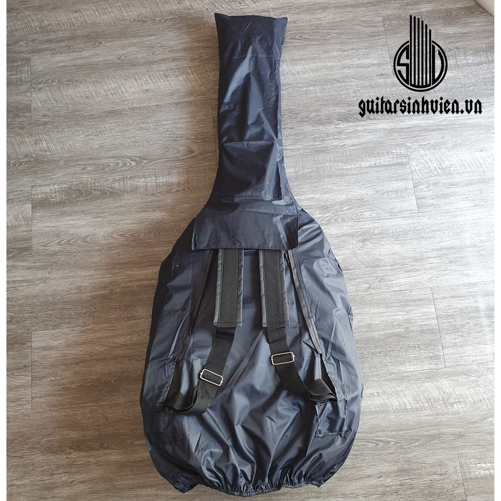 Áo mưa cho đàn guitar cực tiện, nhỏ gọn - Đựng được đàn 110cm x 40cm x 15cm trở lại - Có lỗ luồng quai đeo vai