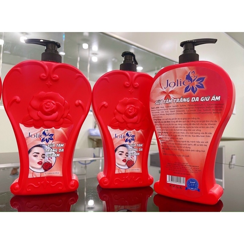 Sữa tắm Trắng Da-Giữ ẨmBẢO NGỌC LAN/ JOLIE 1,2L