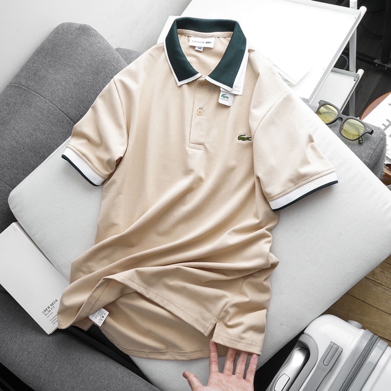 Áo thun nam polo có cổ thun cotton thấm hút tốt hàng cao cấp xuất xịn