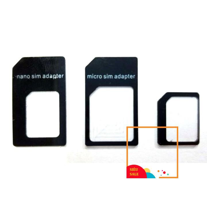 Bộ chuyển đổi sim, micro sim, nano sim Tặng kèm que chọc sim – Bộ khay sim đa năng