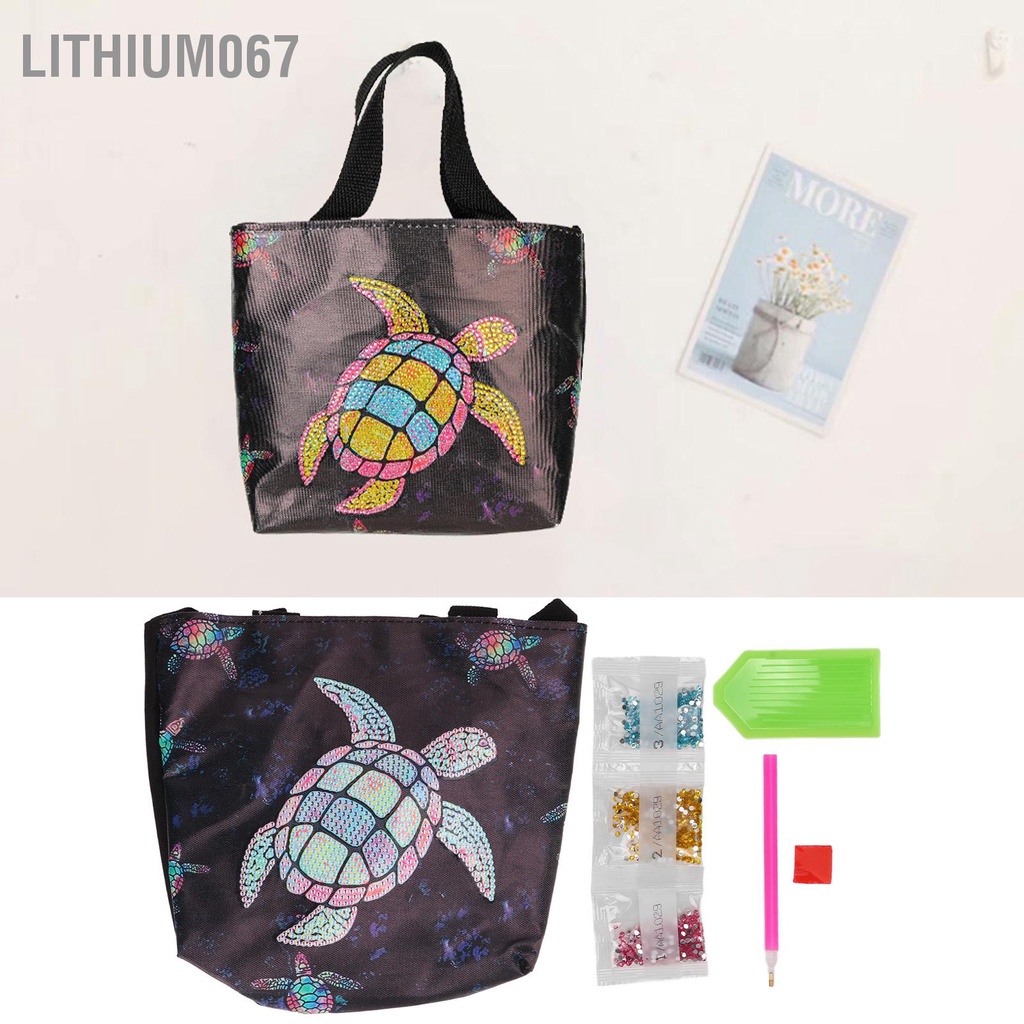 Lithium067 Rhinestone Tranh Tote Túi Rùa đầy màu sắc Độ dính mạnh mẽ Thạch được nâng cấp Tự làm sơn cho Thủ công