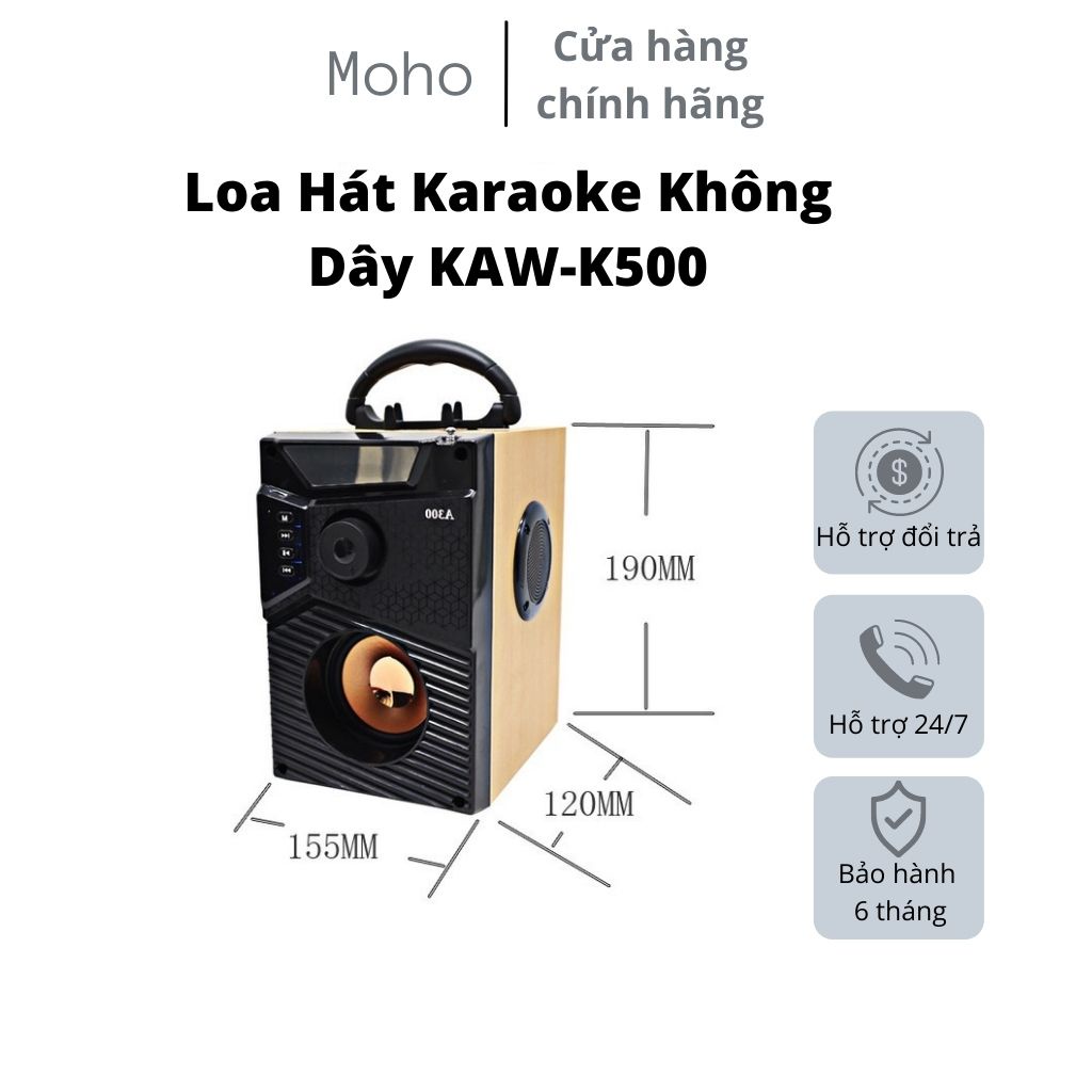 Loa Karaoke K500 siu BASS sony cũng không hay bằng - KÈM MIC CÓ DÂY  Âm Bass Trầm Ấm, Công Nghệ Bluetooth 4.1 Cao Cấp