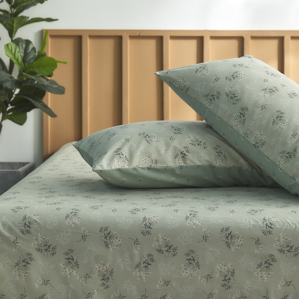 Bộ ga gối cotton lụa, cotton living hoa nhí chất cotton 100% mới nhất 2021 - Ngân Khánh Bedding Decor drap