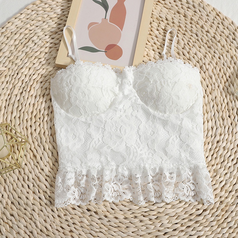 Áo Bra ren 2 Dây Chichi Bra Croptop Viền Ren Hoa Thoáng Mát, Mềm Mịn 9958