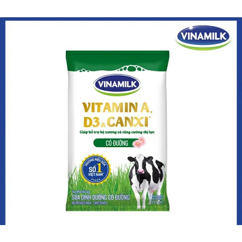 Sữa dinh dưỡng Vinamilk bịch 220ml