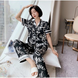 QQ270420 Bộ pijama lụa satin TNQD cao